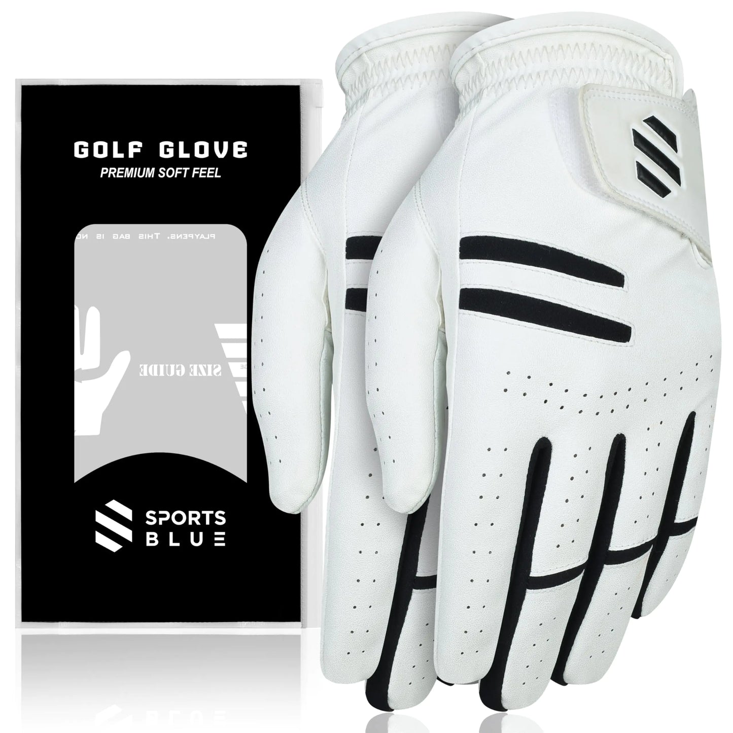 Thunder Paddle Sports Blue Golf Gloves -Premium Quality Gloves | 2-Pack (2-Pack Small Left)