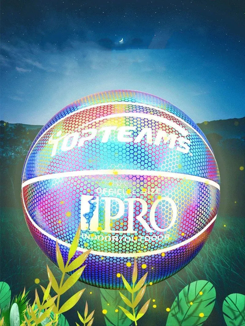 Size 7 Holographic PU Basketball - Reflective Sports Ball