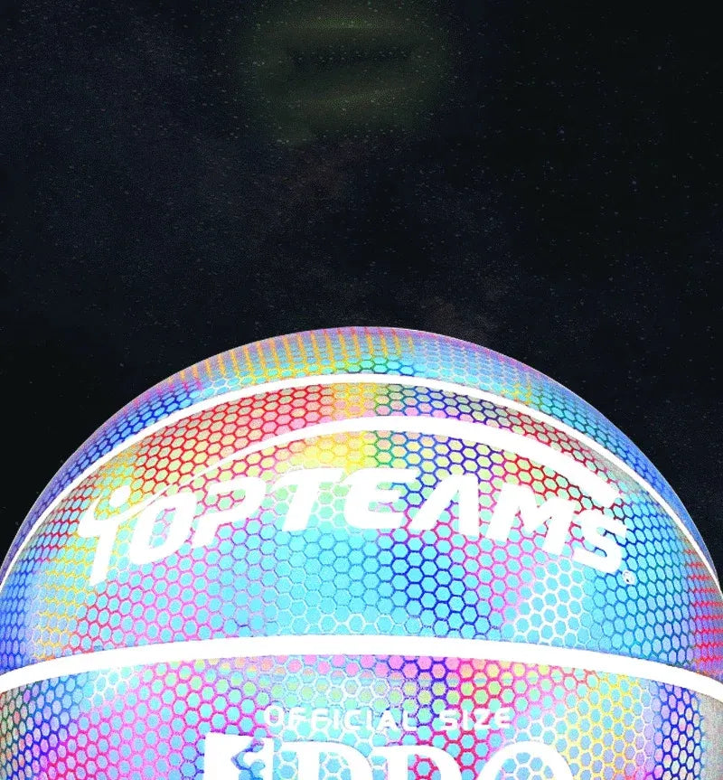 Size 7 Holographic PU Basketball - Reflective Sports Ball