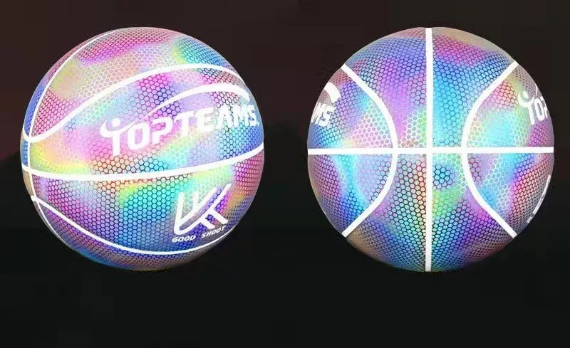 Size 7 Holographic PU Basketball - Reflective Sports Ball