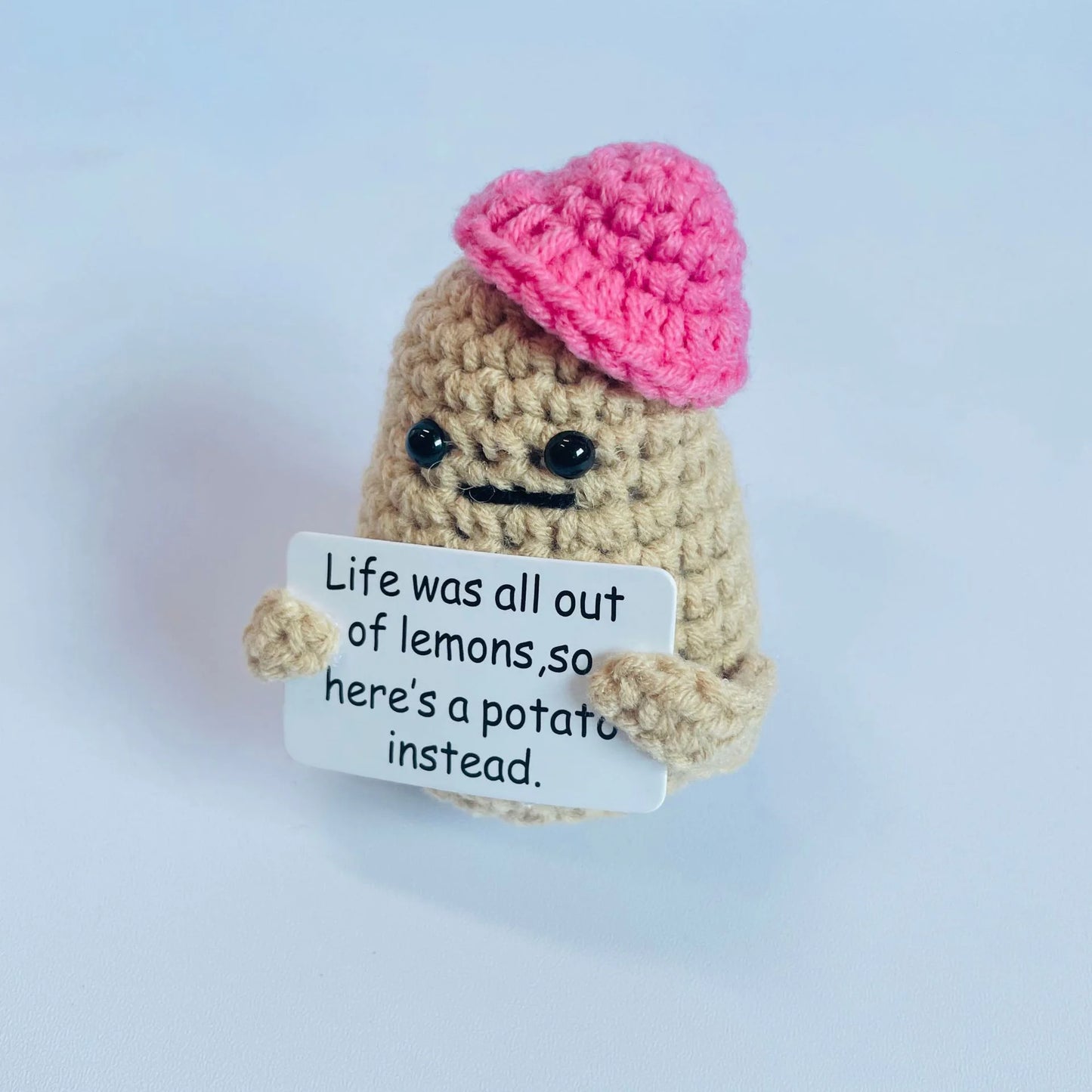 Handmade Wool Crocheted Funny Expression Bag Pendant