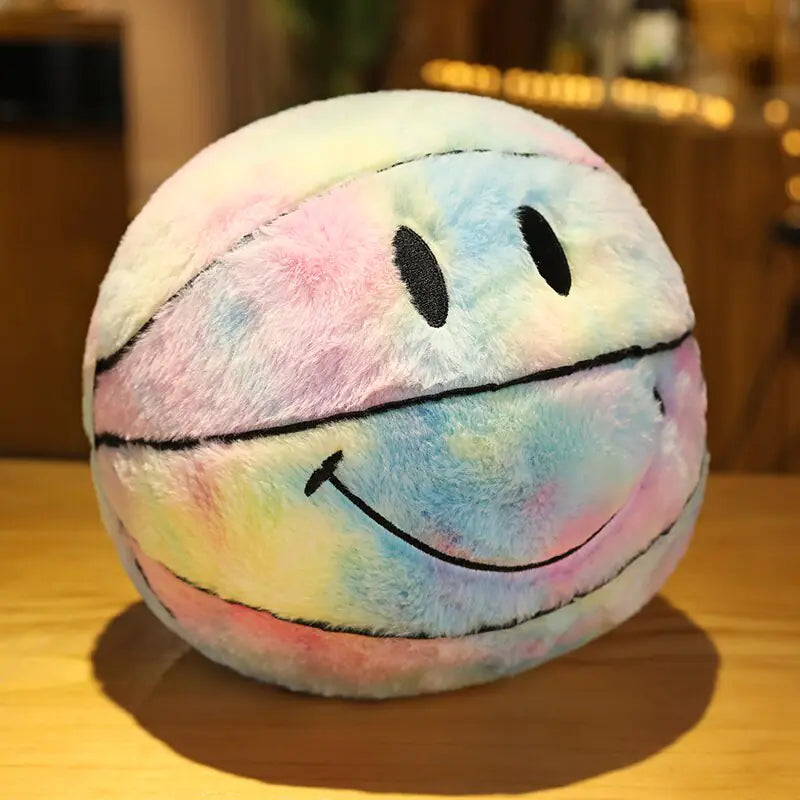 Peluche de baloncesto con sonrisa Cojín