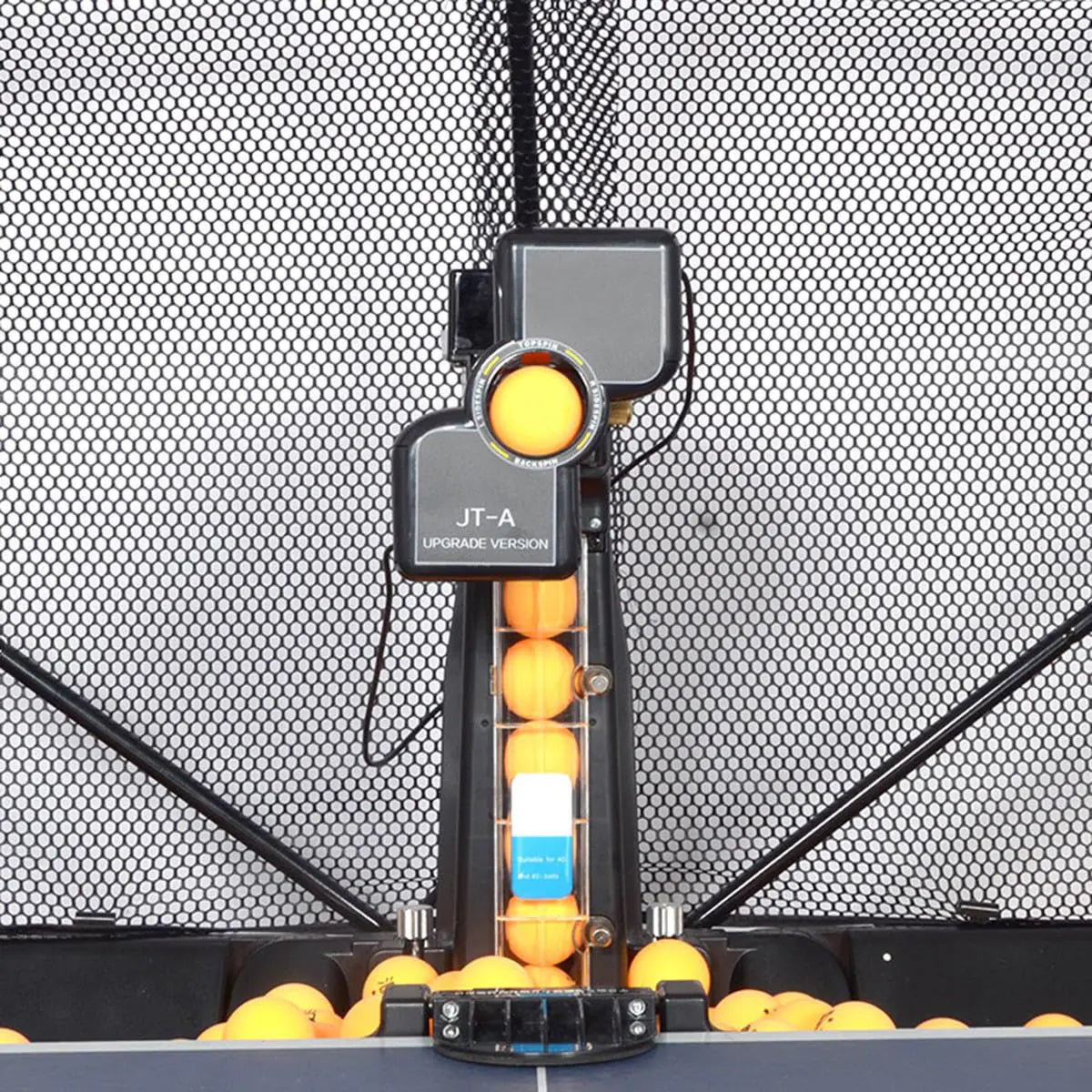 WAYMARK Ping Pong Machine with Net Table Tennis Robot JT-A with Table Tennis Net for Table Tennis Training Suitable Table Tennis Table Ping Pong Table Come with 100 Balls