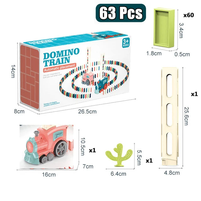 Tren de dominó automático para niños