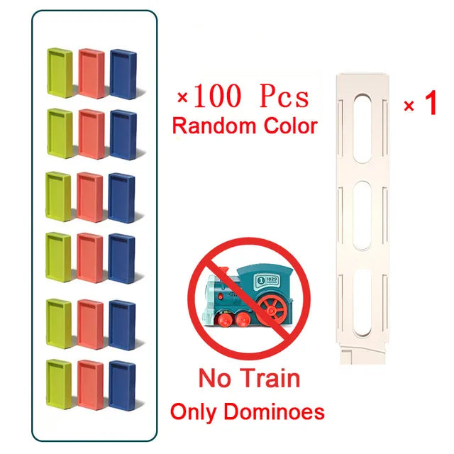 Tren de dominó automático para niños