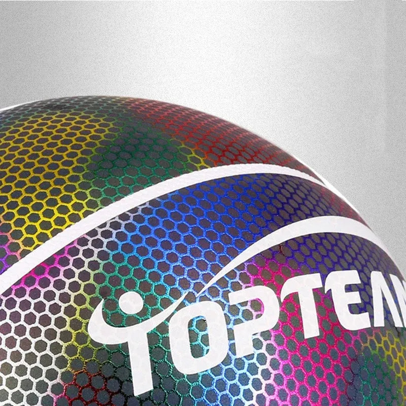 Size 7 Holographic PU Basketball - Reflective Sports Ball