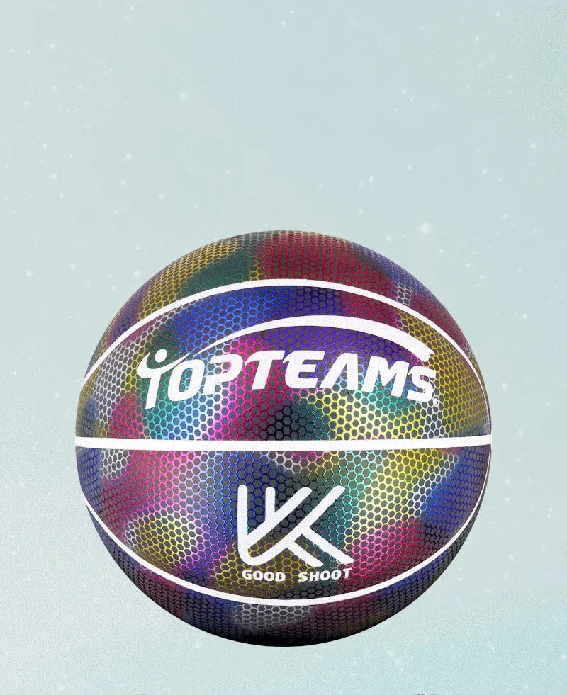 Size 7 Holographic PU Basketball - Reflective Sports Ball