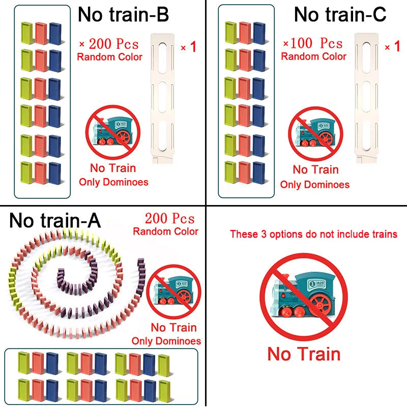 Tren de dominó automático para niños