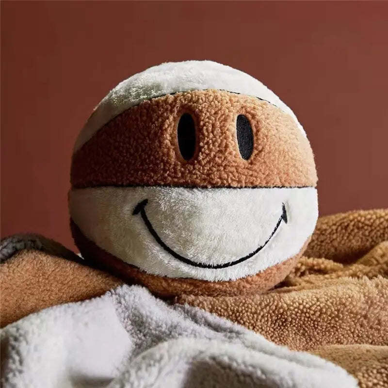 Peluche de baloncesto con sonrisa Cojín
