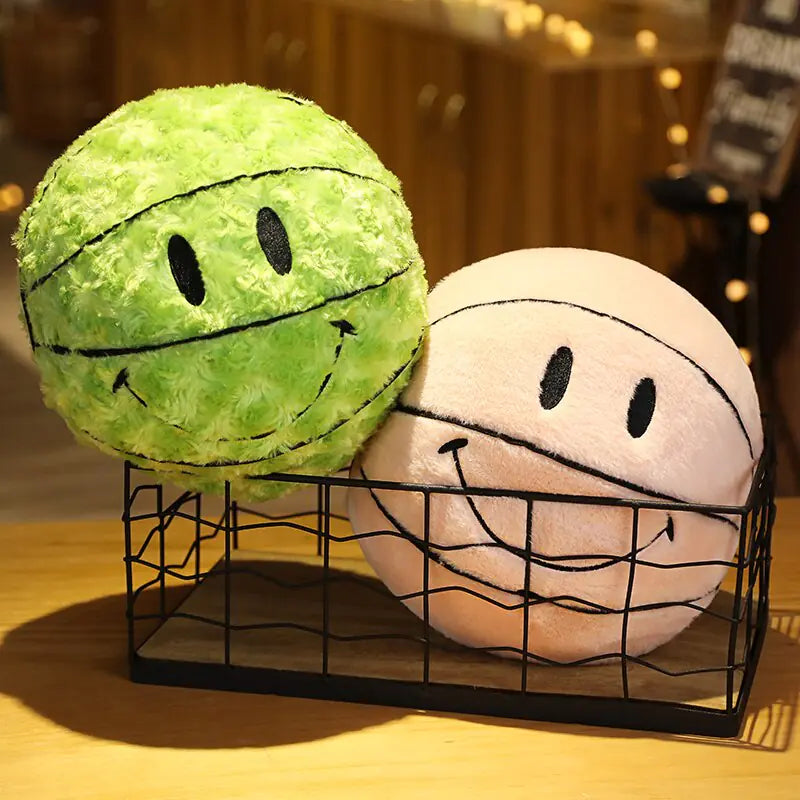 Peluche de baloncesto con sonrisa Cojín