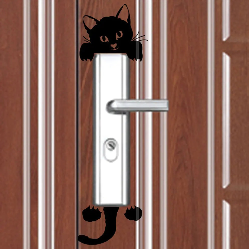 Pegatinas de pared con interruptor de gato encantador