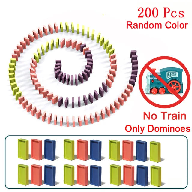 Tren de dominó automático para niños