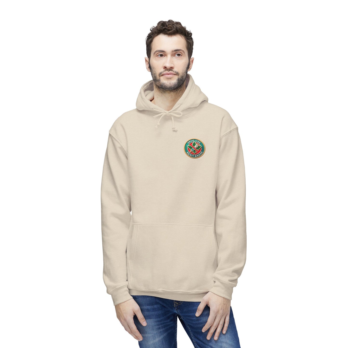 Podcast Recovery - Drug Use Merit Badge - Unisex Hooded Sweatshirt, Made in US