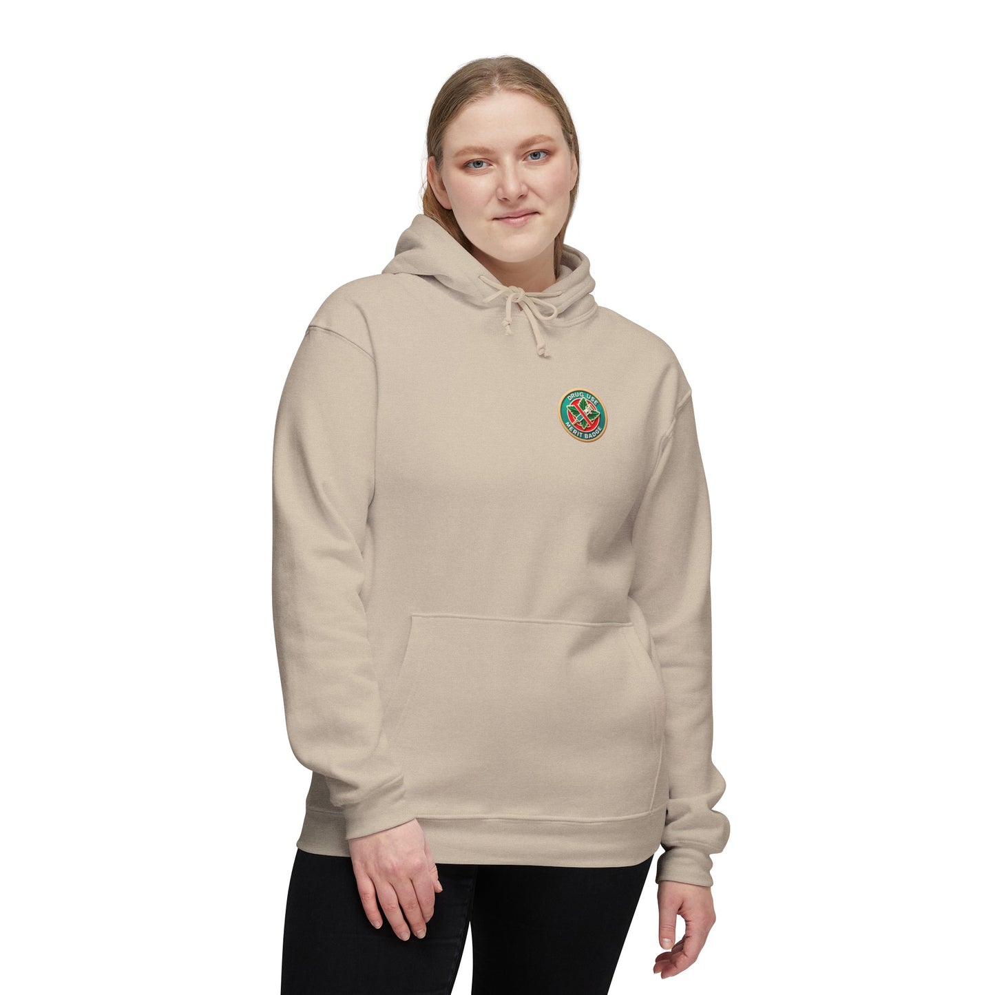 Podcast Recovery - Drug Use Merit Badge - Unisex Hooded Sweatshirt, Made in US