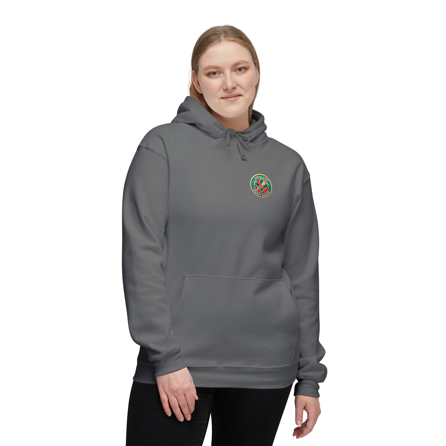 Podcast Recovery - Drug Use Merit Badge - Unisex Hooded Sweatshirt, Made in US