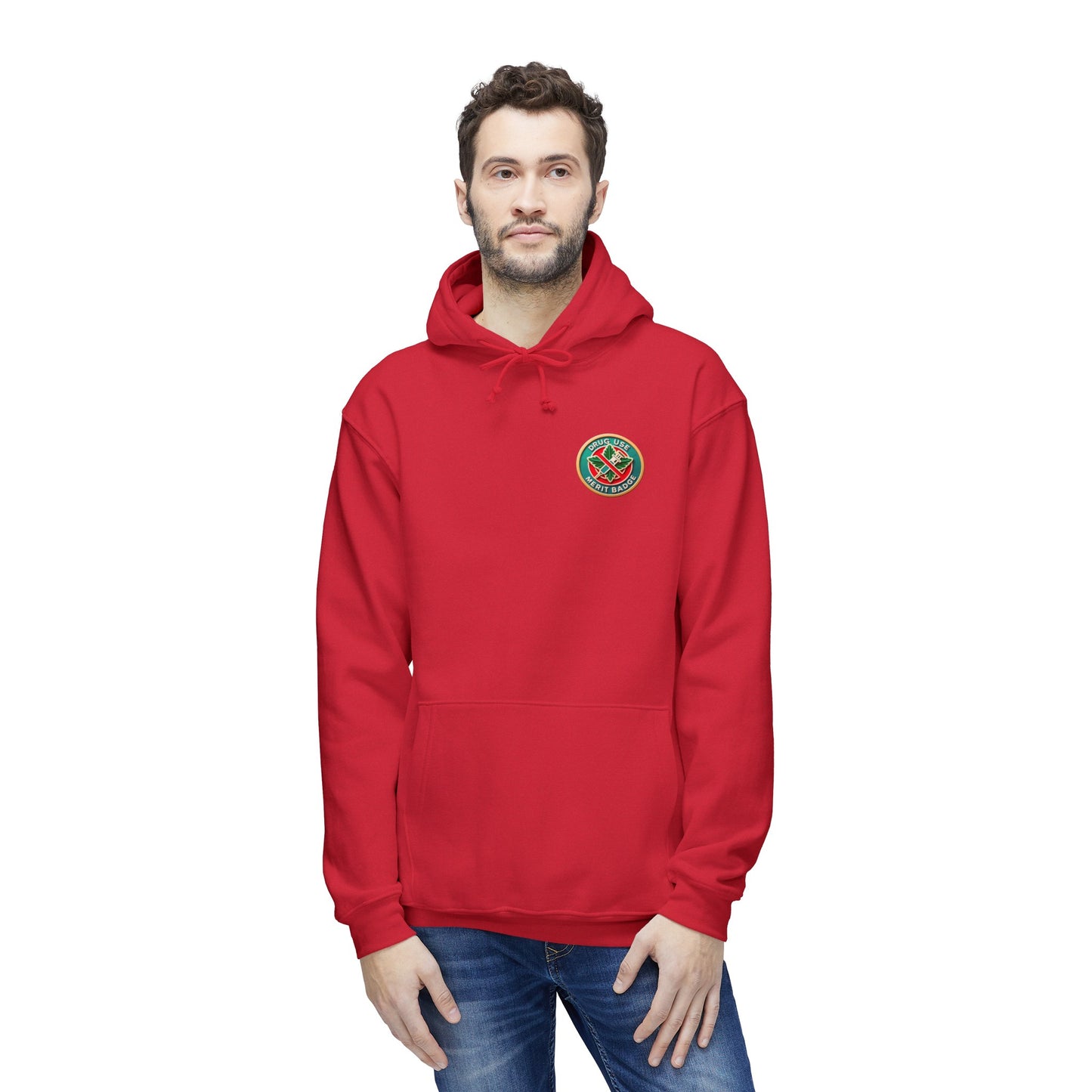 Podcast Recovery - Drug Use Merit Badge - Unisex Hooded Sweatshirt, Made in US