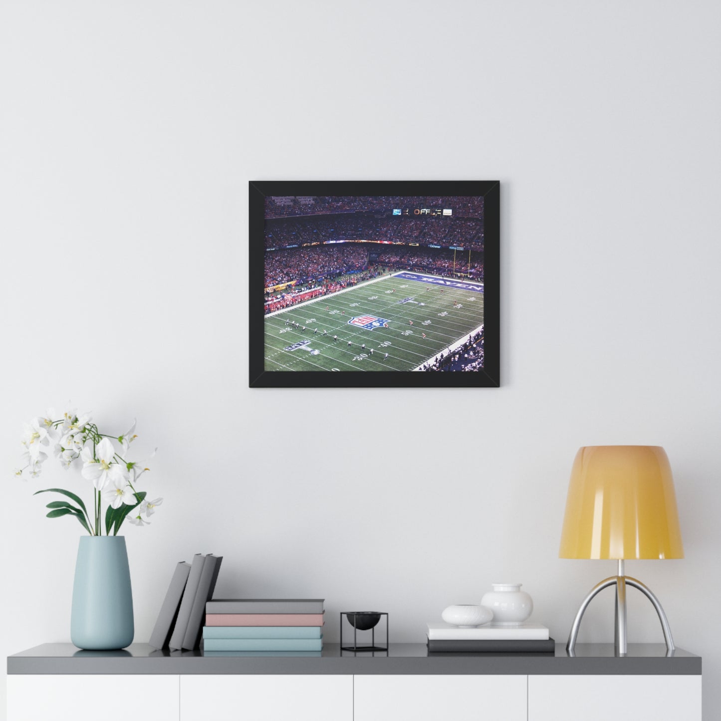 Ravens vs 49ers - Super Bowl XLVII - Framed Horizontal Poster