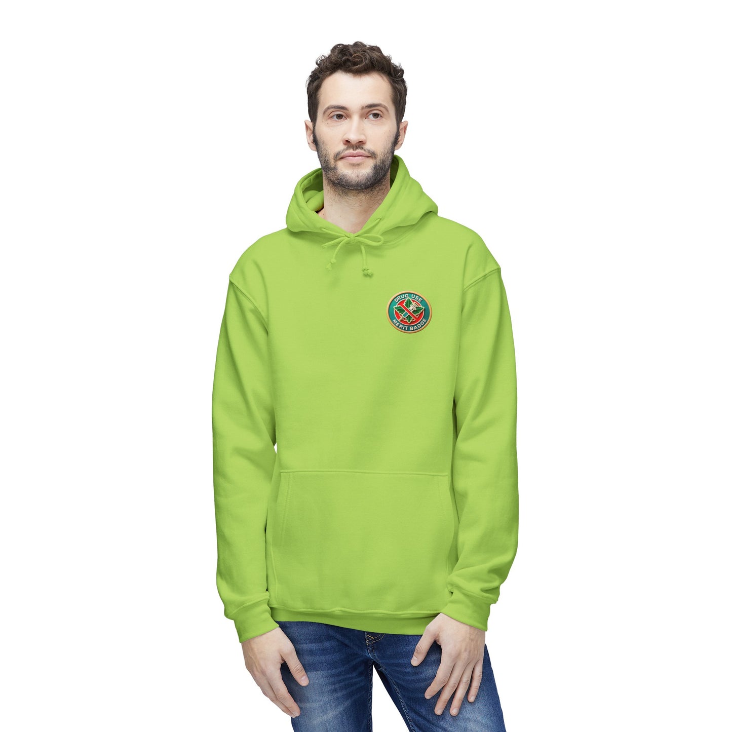 Podcast Recovery - Drug Use Merit Badge - Unisex Hooded Sweatshirt, Made in US