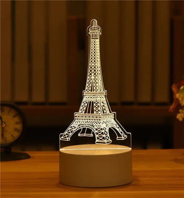 Juguetes modelo de luz nocturna LED 3D
