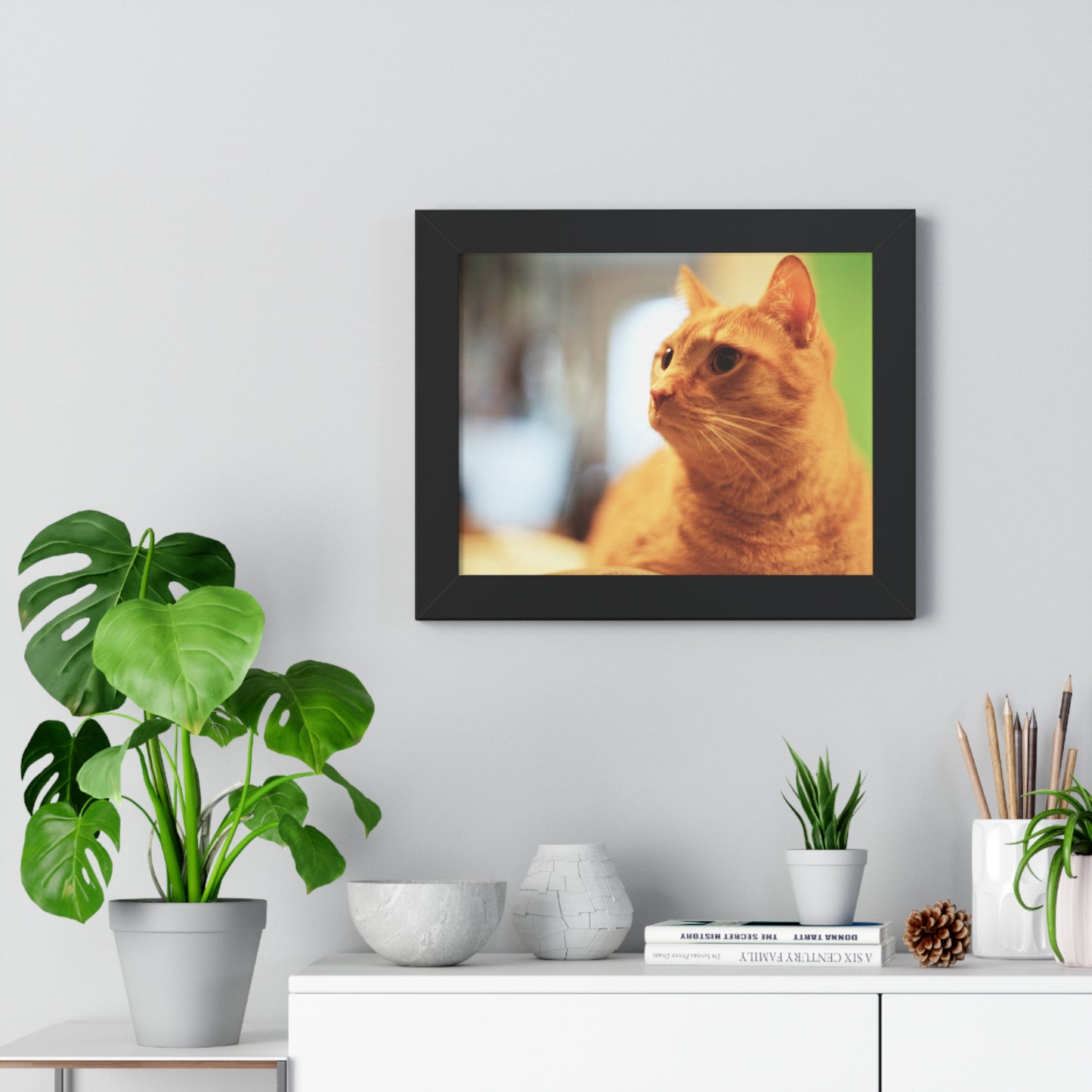 Rory Sitting on a Chair - Framed Horizontal Poster