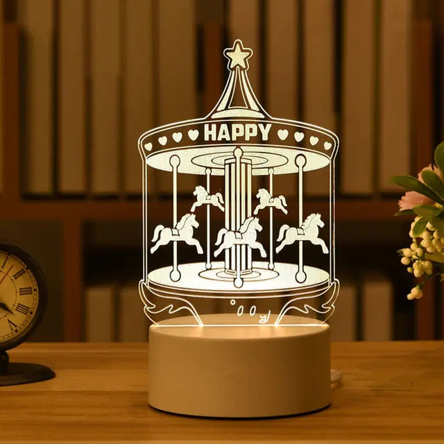 Juguetes modelo de luz nocturna LED 3D