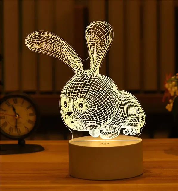 Juguetes modelo de luz nocturna LED 3D