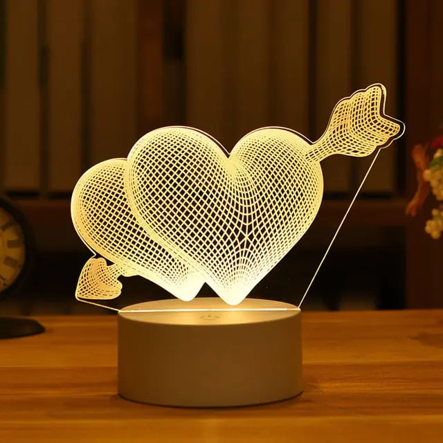 Juguetes modelo de luz nocturna LED 3D