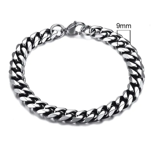 Pulsera de cadena cubana de Miami para hombre