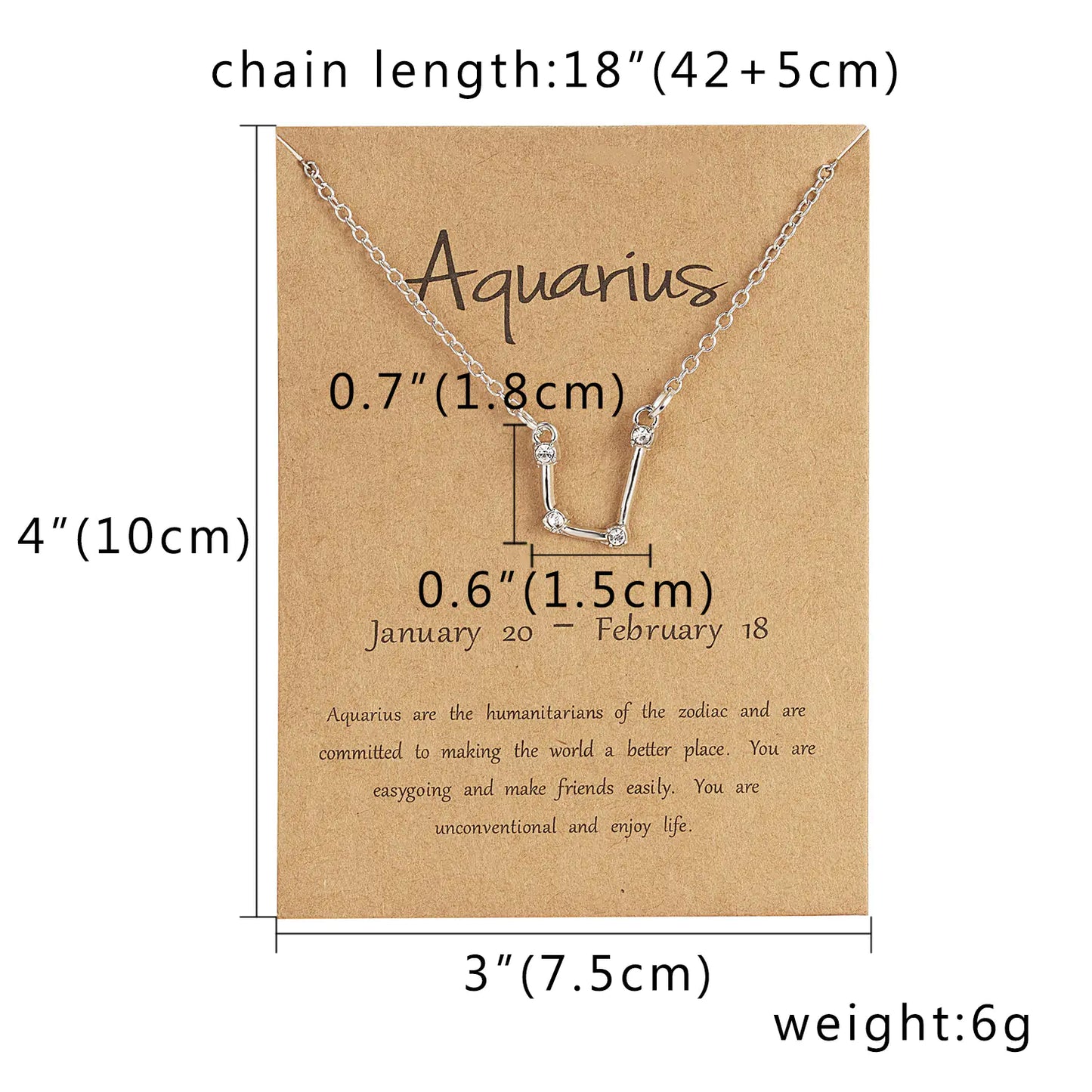 Collar de signos del zodíaco de 12 constelaciones
