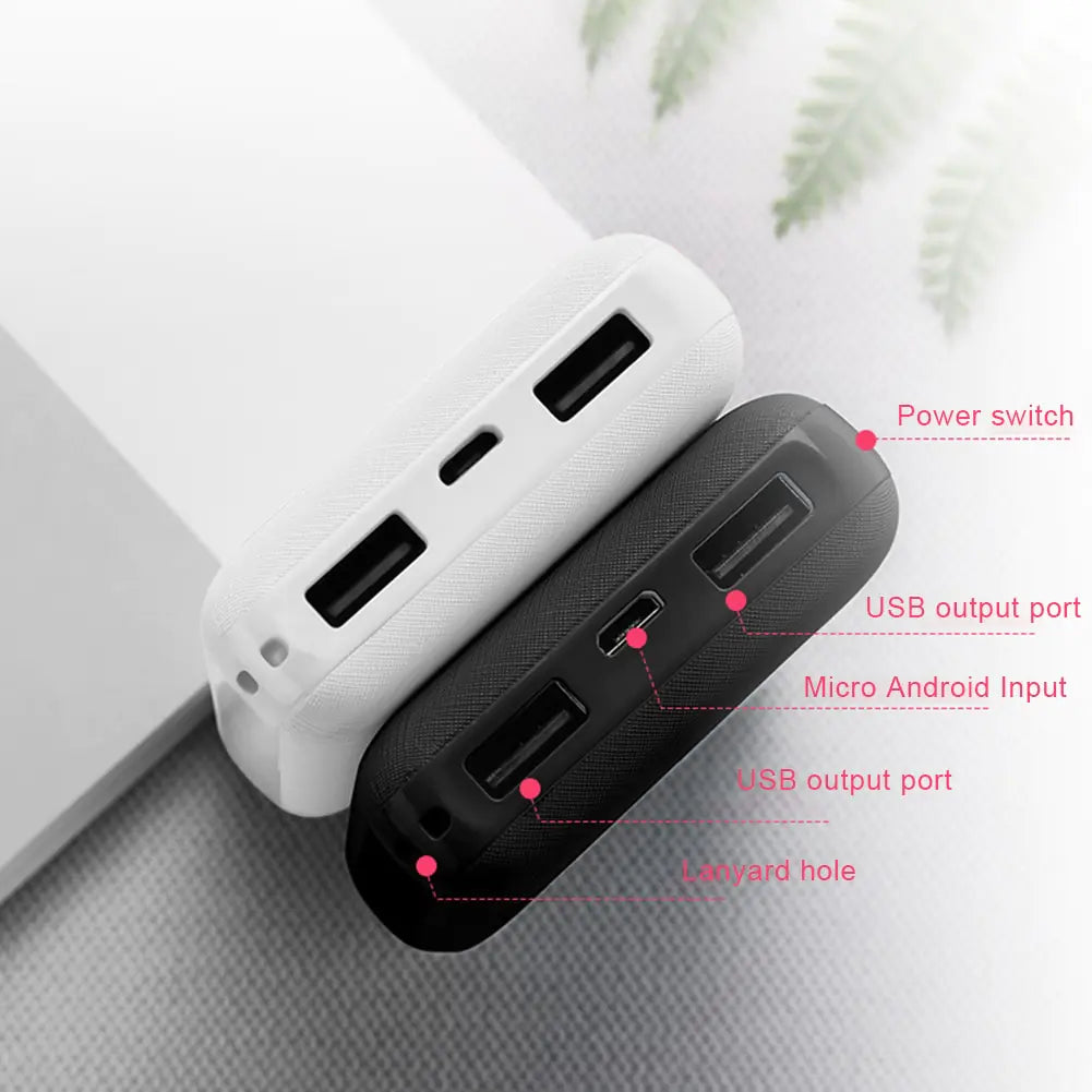 Cargador rápido portátil de 20000 mAh.
