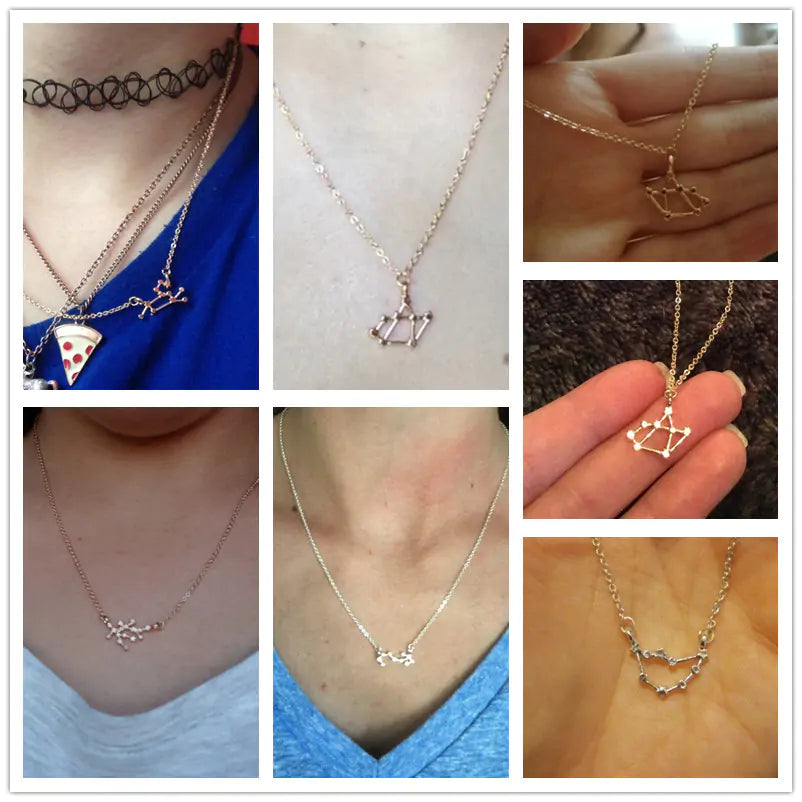 Collar de signos del zodíaco de 12 constelaciones