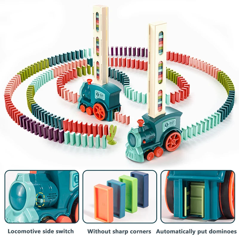 Tren de dominó automático para niños